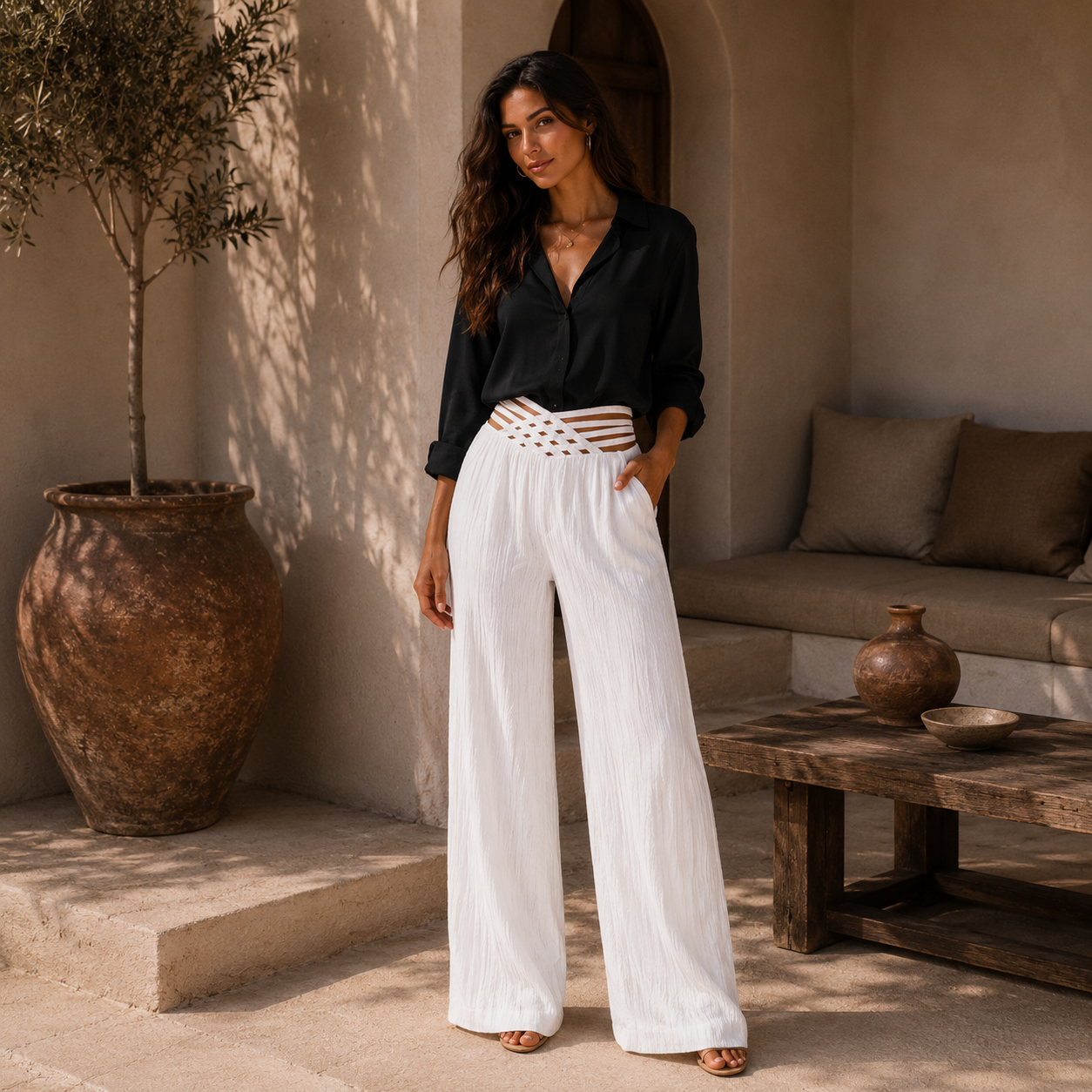 EMMA| PANTALON DE CINTURA ALTA