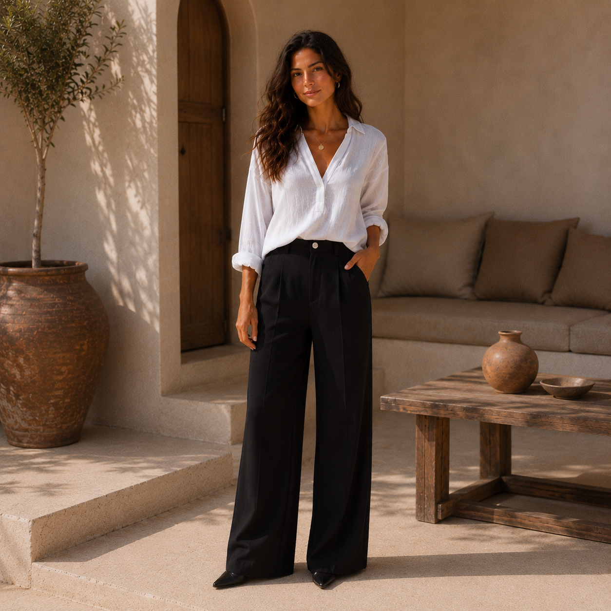 PANTALÓN FLARE BLACK