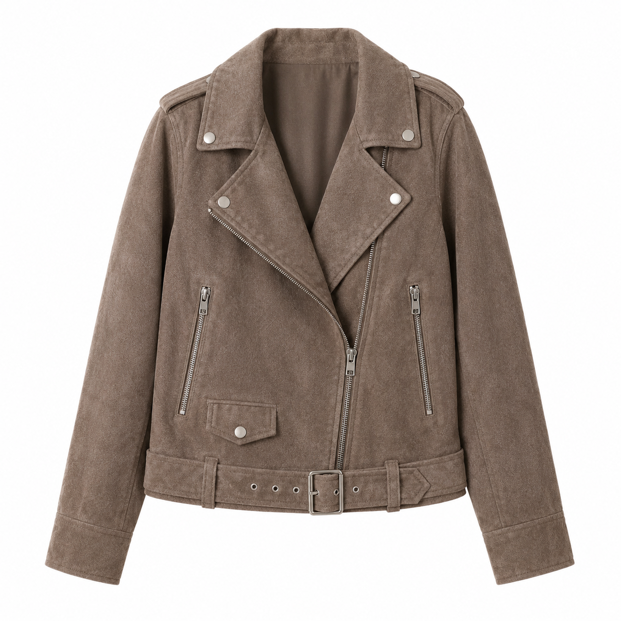 CHAQUETA BIKER TAUPE
