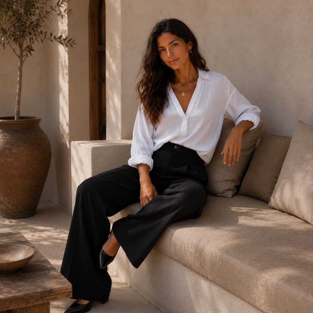PANTALÓN FLARE BLACK