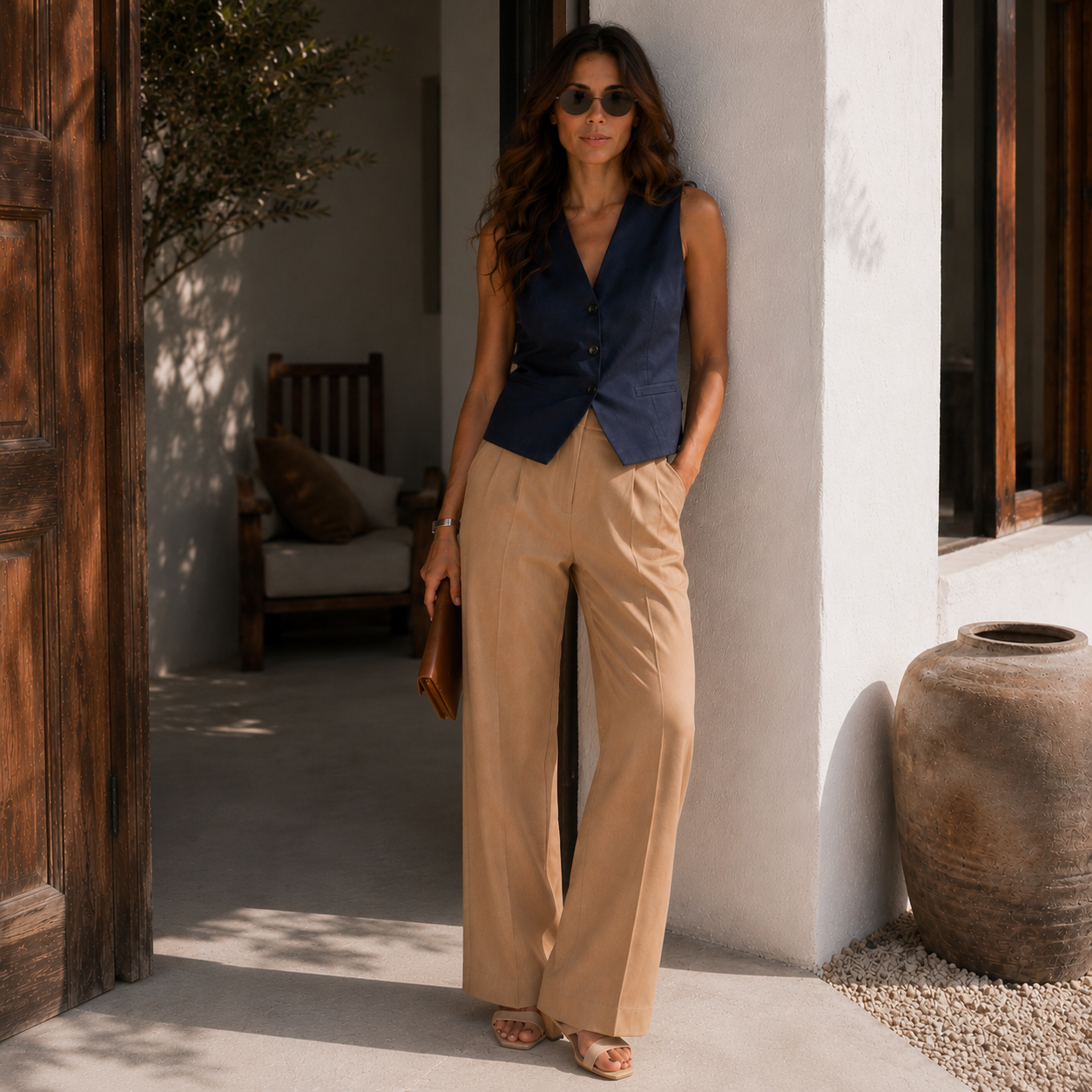 PANTALÓN TAILORED SOFT CAMEL