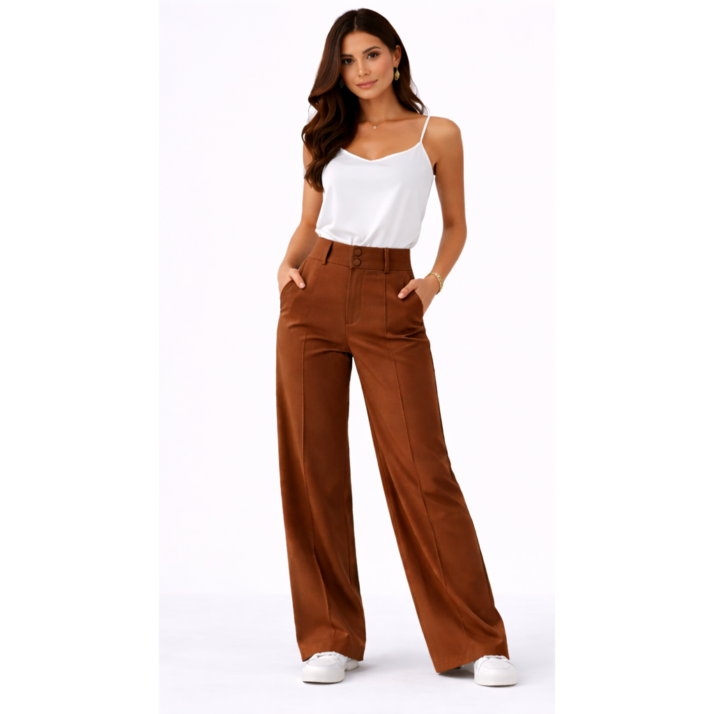 Aurora™ | Pantalón Palazzo Elegante de Tiro Alto